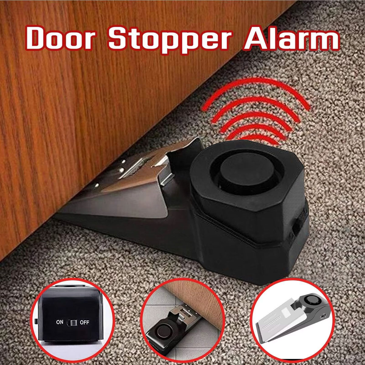 Wireless Door Sensor - 무선 도어 스톱 알람 시스템 120dB